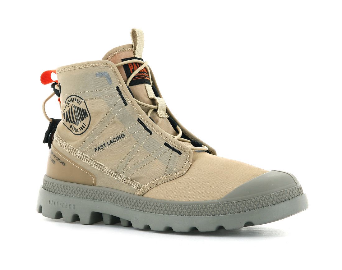 Brown Kids' Palladium Pampa Travel Lite Boots | US-NL0429157