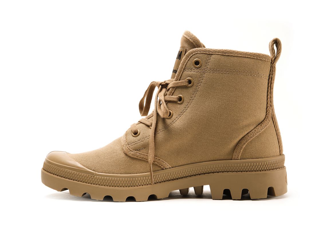 Brown Men Palladium Pallabrousse X Kitsune Boots | US-DO2671594