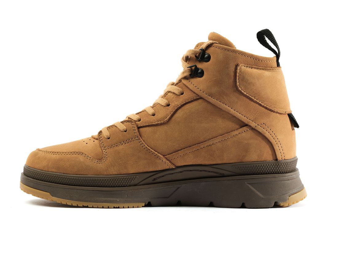 Brown Men Palladium Pallasider Hi Nubuck Winter Boots | US-FP6105927