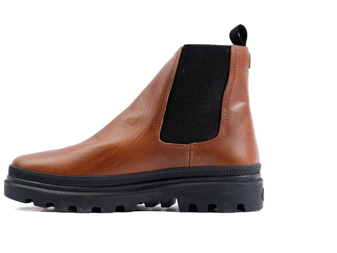 Brown Men Palladium Pallatrooper Chelsea Boots | US-KY8396047