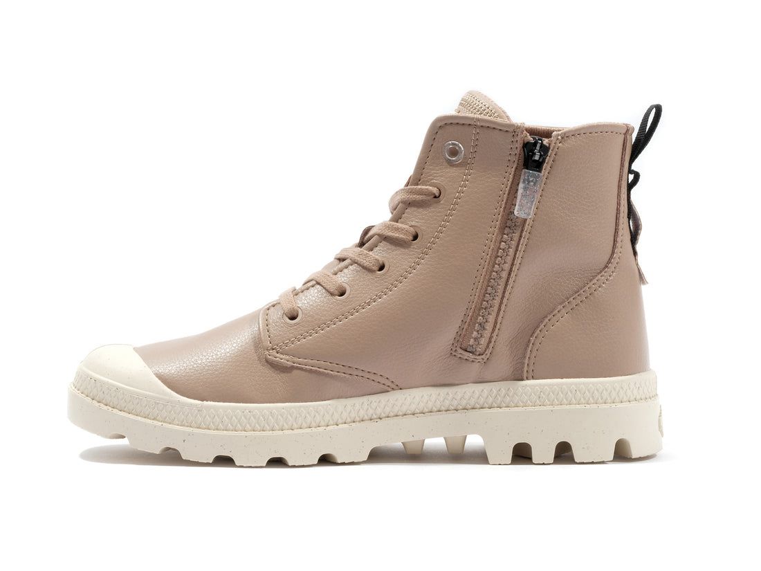 Brown Men Palladium Pampa Hi Re-vegan Lth Boots | US-OI7042318