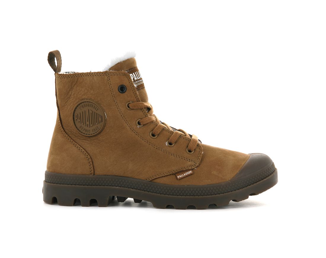 Brown Men Palladium Pampa Hi Zip Wl Winter Boots | US-HK5873142