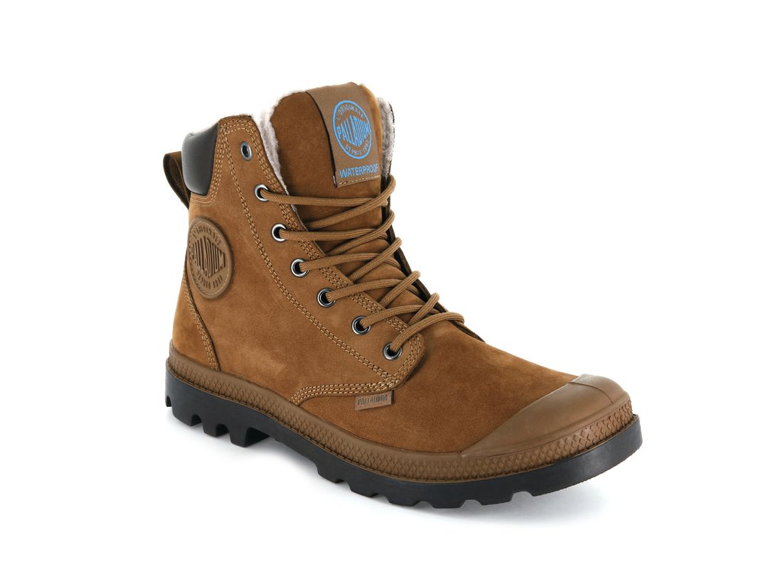 Brown Men Palladium Pampa Sport Cuff Wps Winter Boots | US-VT9752034