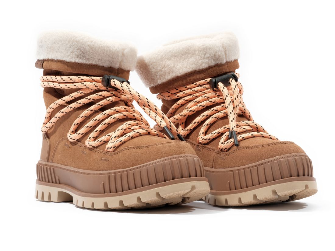 Brown Women Palladium Pallashock Hiver Winter Boots | US-JO7516429