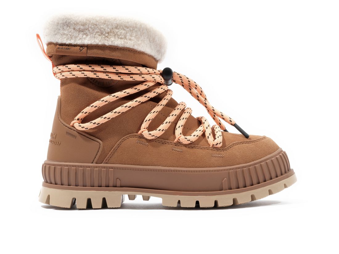 Brown Women Palladium Pallashock Hiver Winter Boots | US-JO7516429