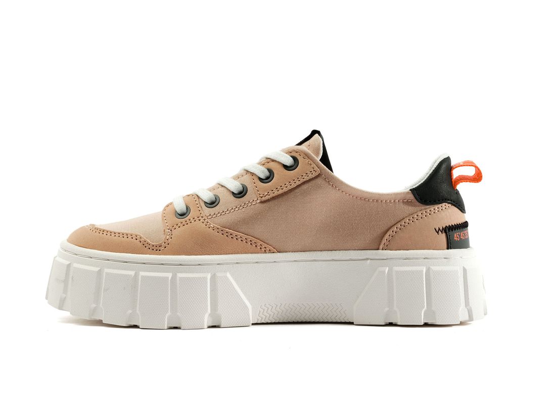 Brown Women Palladium Pallatower Lo Sneakers | US-GO3108475