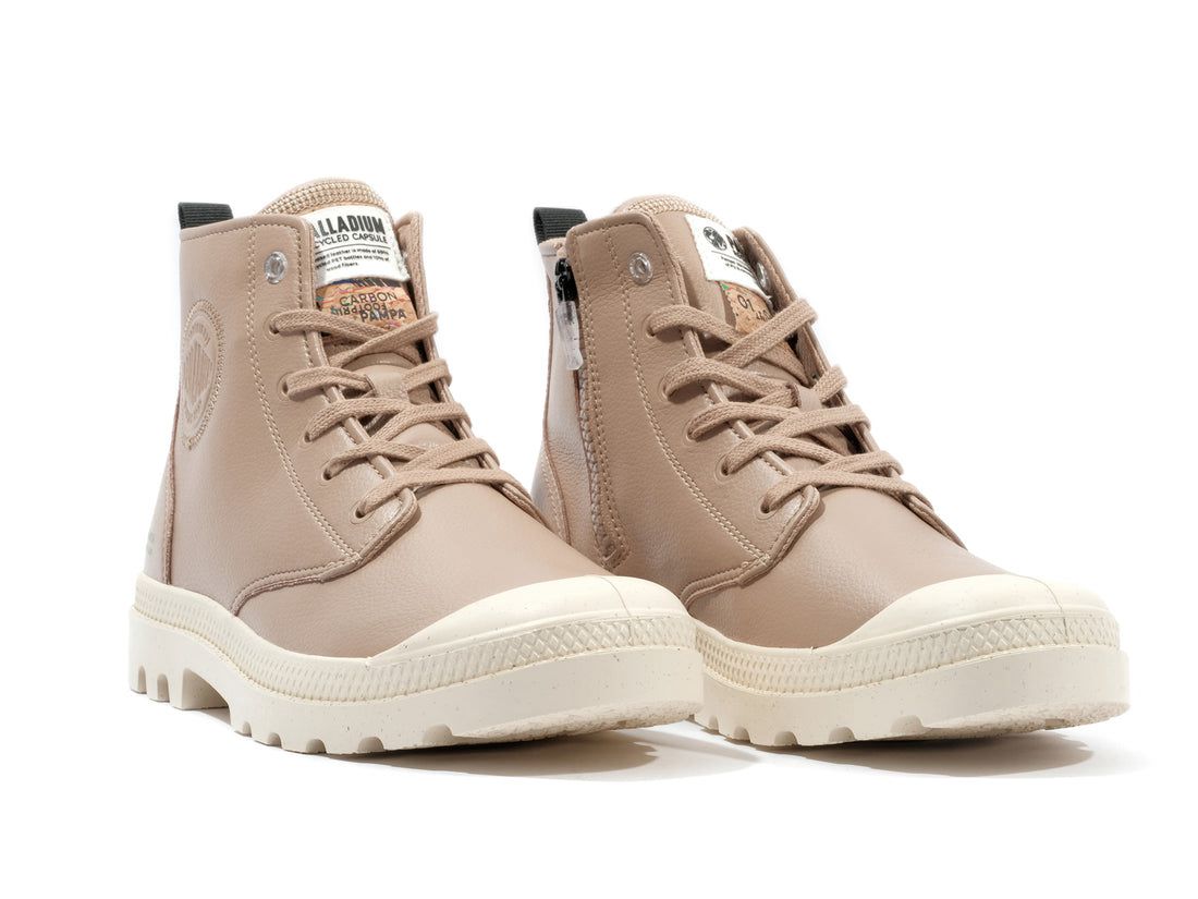 Brown Women Palladium Pampa Hi Re-vegan Lth Boots | US-KO4057128