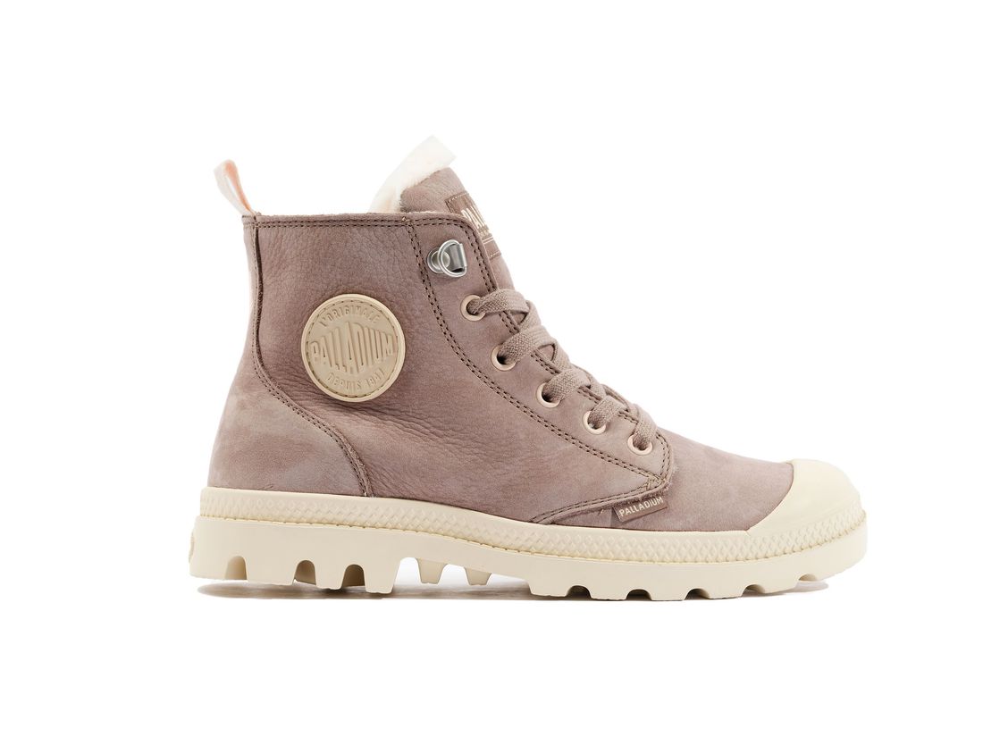 Brown Women Palladium Pampa Hi Zip Wl Winter Boots | US-BO1793625