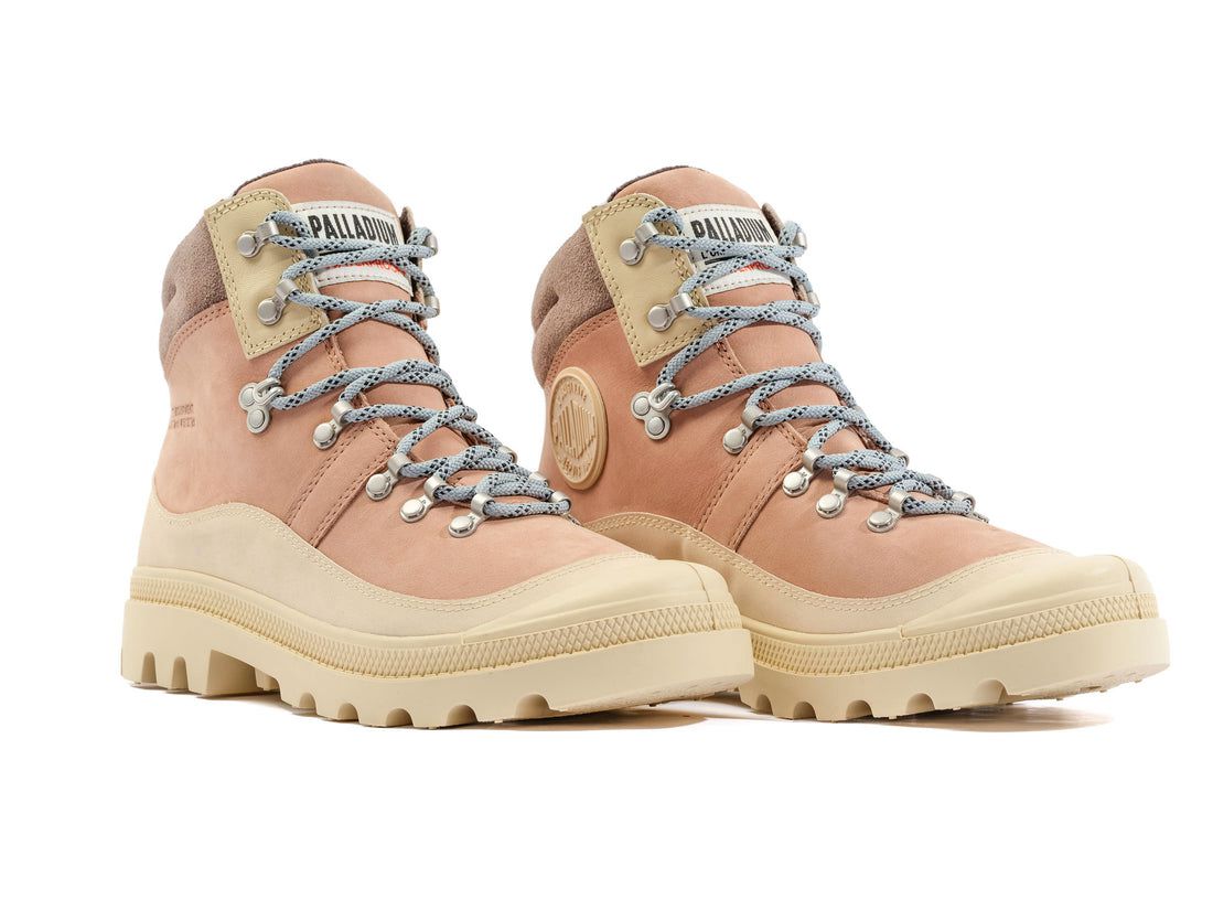 Brown / Cream Women Palladium Pallabrousse Hkr Wp+ Boots | US-JB2316970