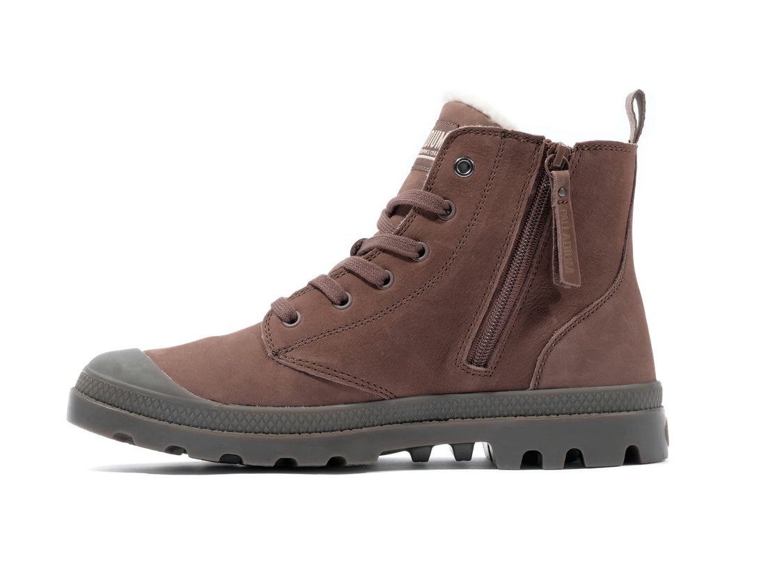 Chocolate Men Palladium Pampa Hi Zip Wl Winter Boots | US-HB8172046