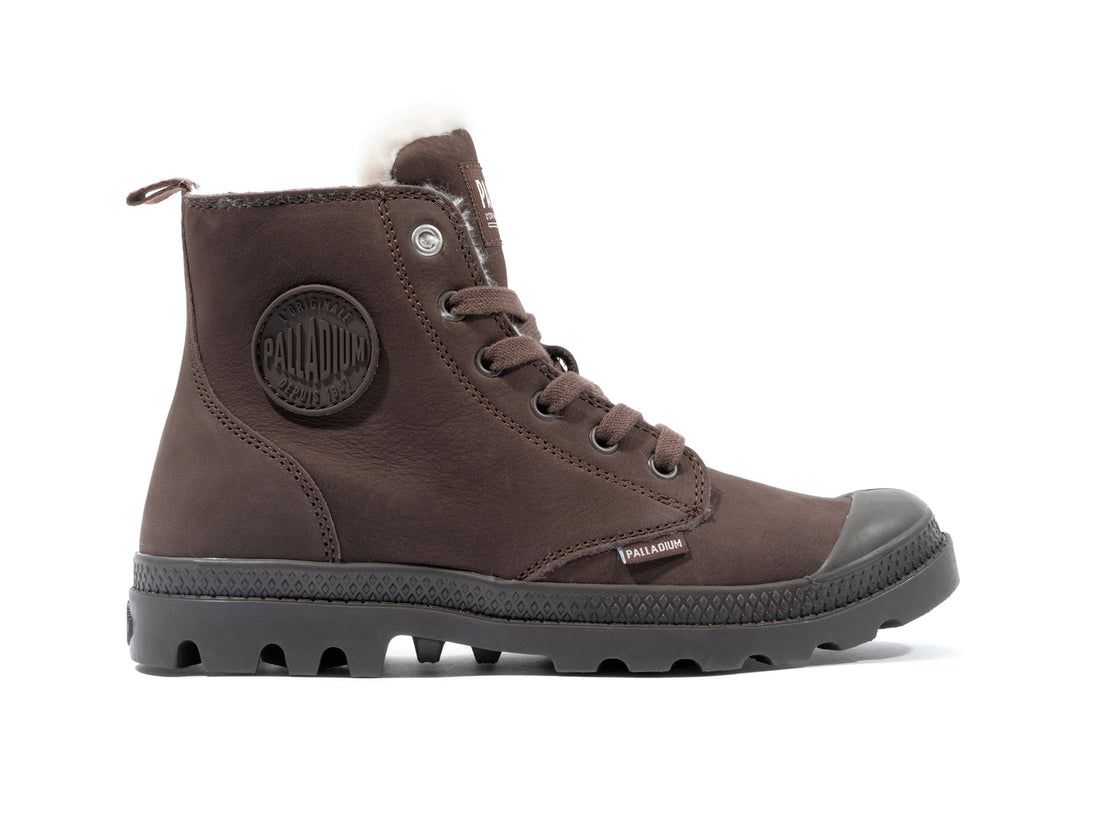 Chocolate Women Palladium Pampa Hi Zip Wl Winter Boots | US-UC2980543