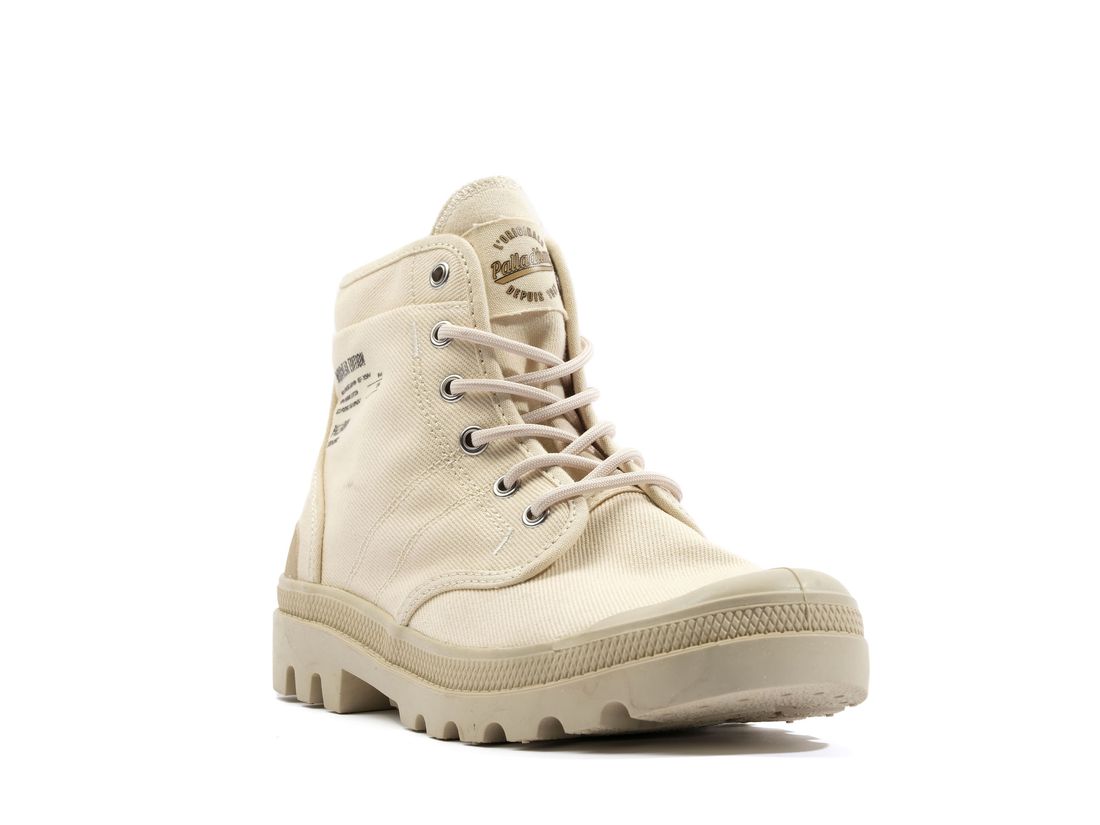 Cream Kids' Palladium Pallabrousse Workwear Boots | US-XO2916358