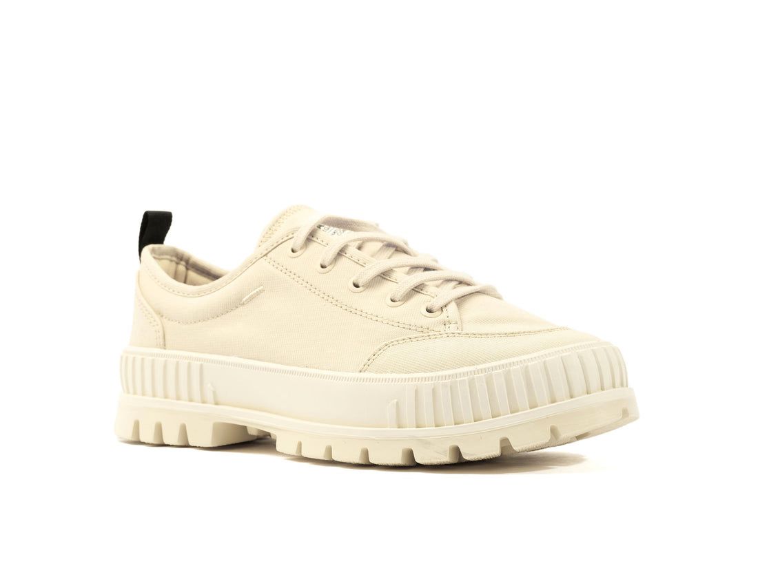 Cream Women Palladium Pallashock Lo Organic 2 Sneakers | US-DA7153640