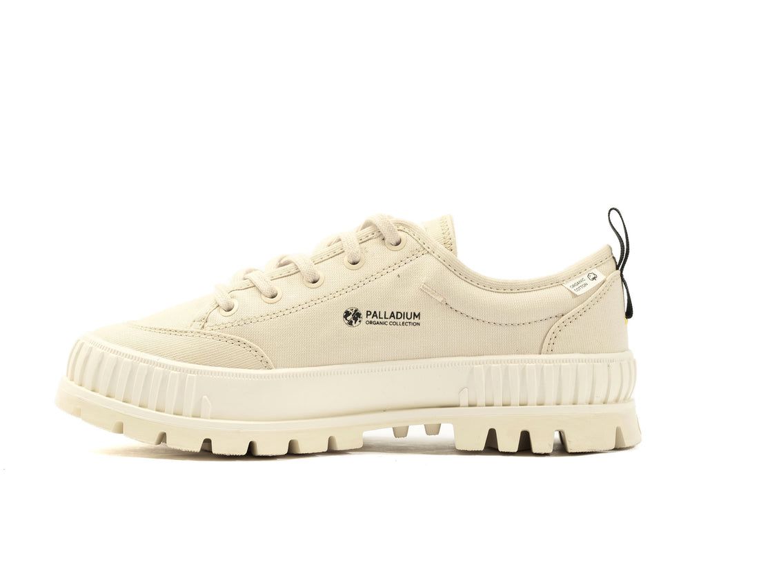 Cream Women Palladium Pallashock Lo Organic 2 Sneakers | US-DA7153640