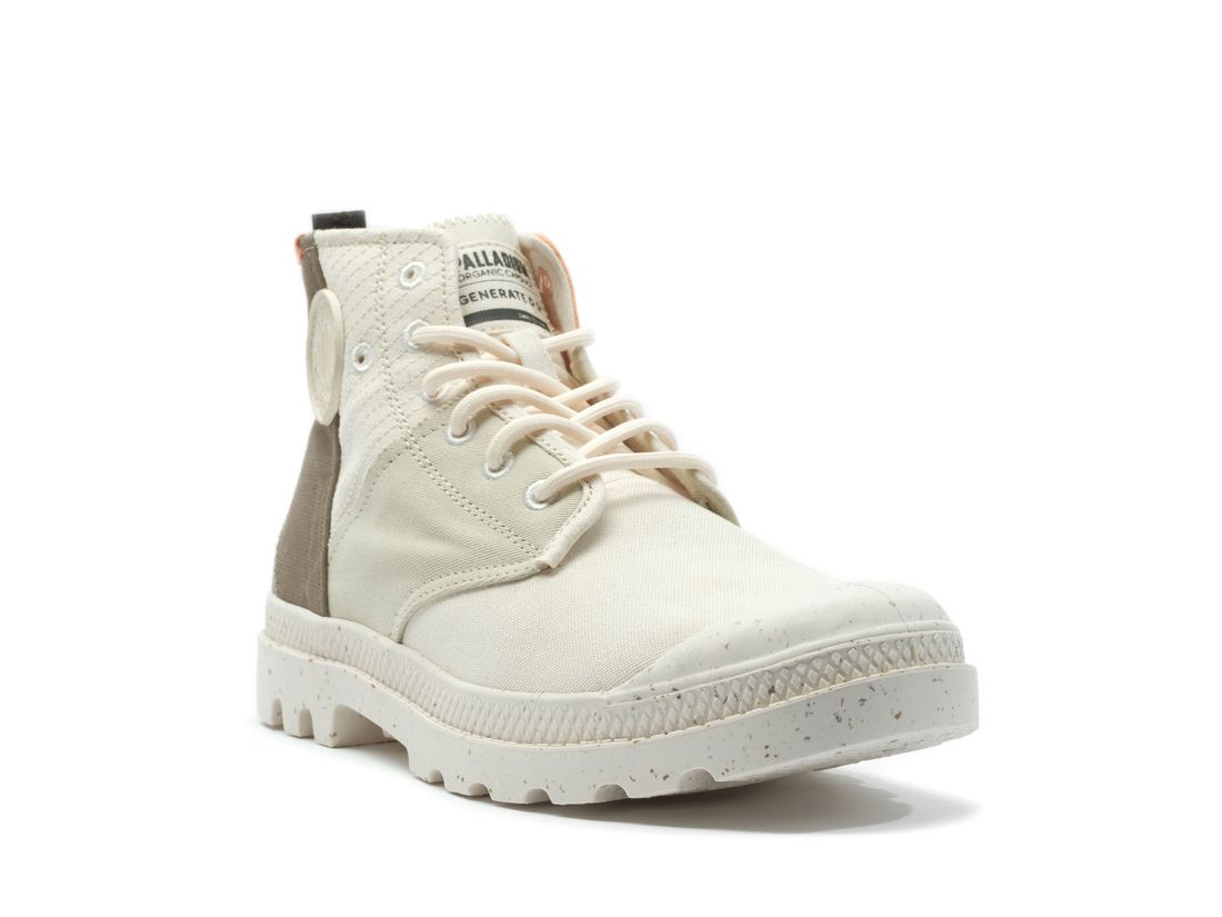 Cream / Green Women Palladium Pampa Hi Re Generate Boots | US-YQ1358247