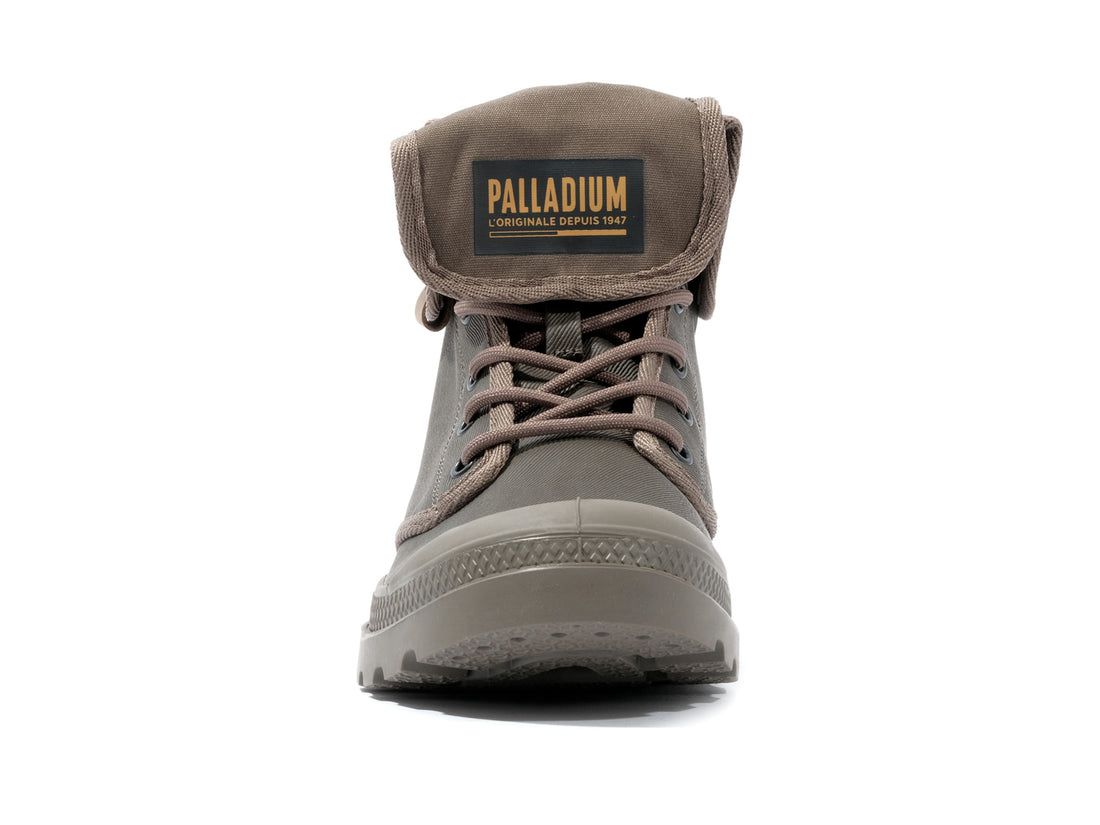 Dark Brown Men Palladium Baggy Coated Boots | US-KC0926375