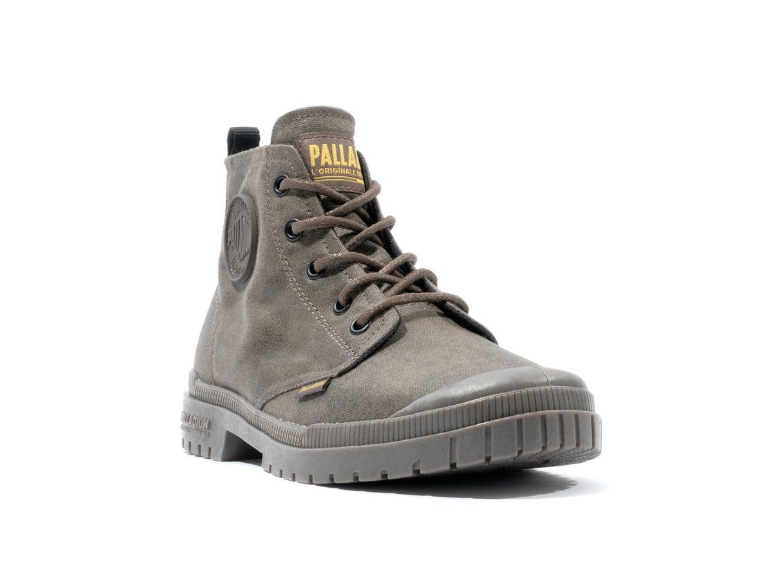 Dark Brown Men Palladium Pampa Sp20 Hi Wax Boots | US-KR8765140