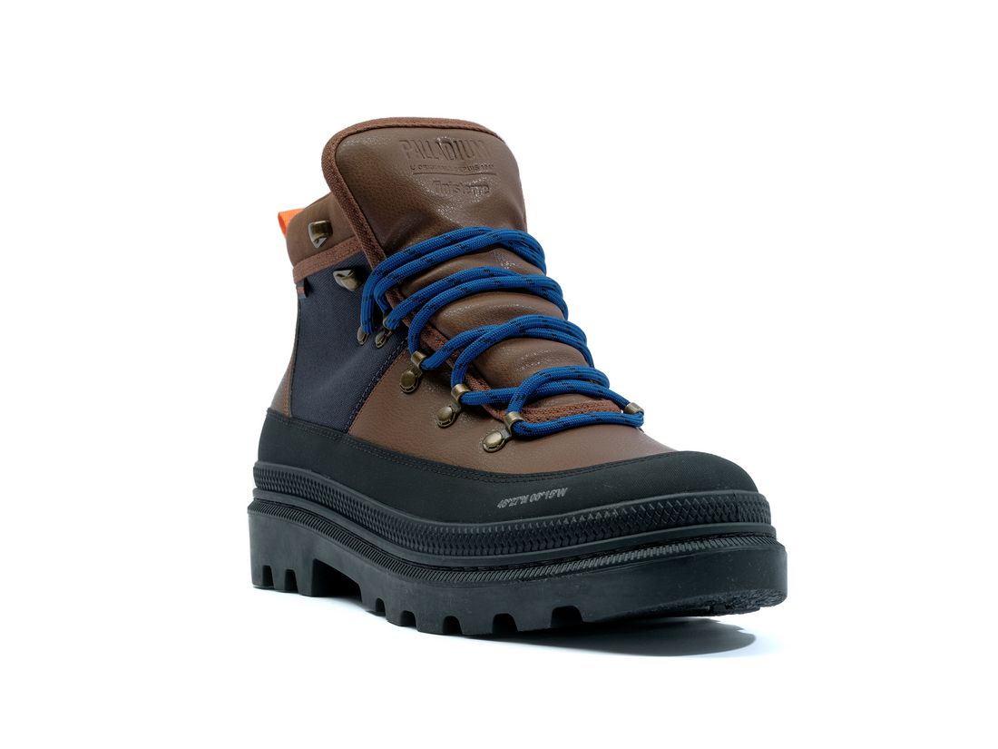 Dark Brown Women Palladium Pallatrooper Hiker Wp+ Boots | US-PM9874310