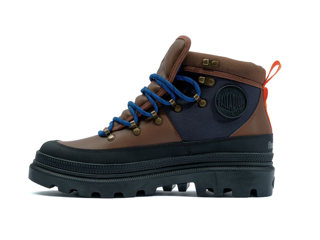 Dark Brown Women Palladium Pallatrooper Hiker Wp+ Boots | US-PM9874310