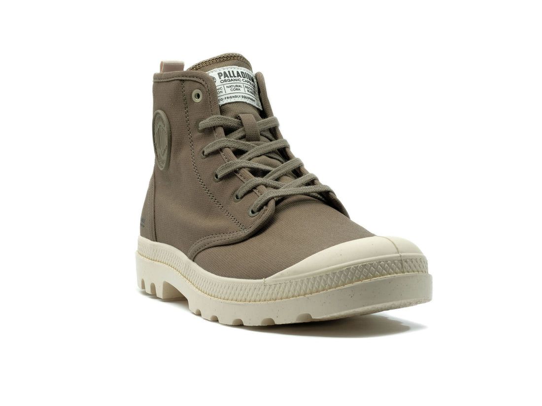 Dark Green Kids' Palladium Pampa Hi Zip Organic Boots | US-RA2574689