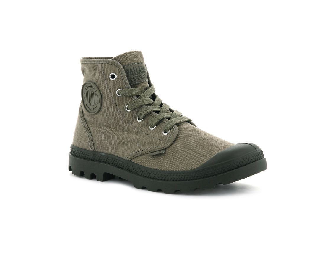 Dark Green Men Palladium Pampa Hi Boots | US-SP8653149