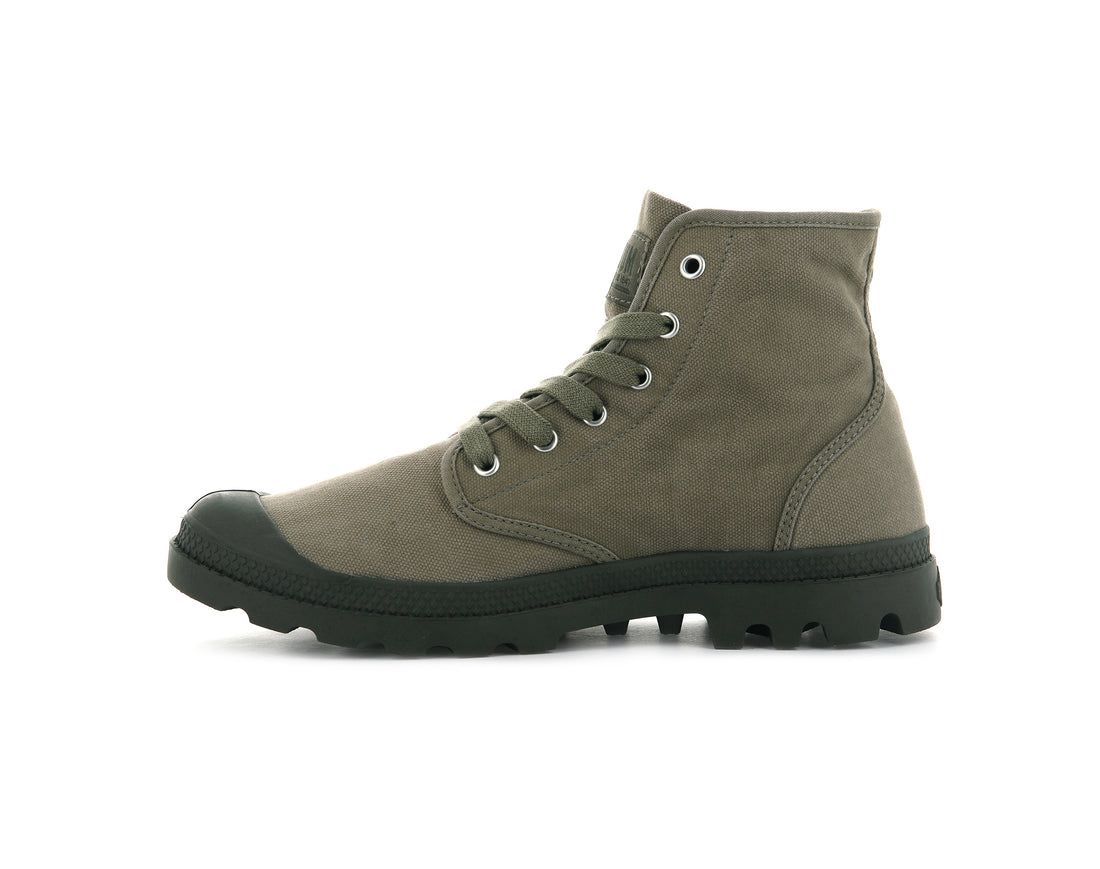 Dark Green Men Palladium Pampa Hi Boots | US-SP8653149