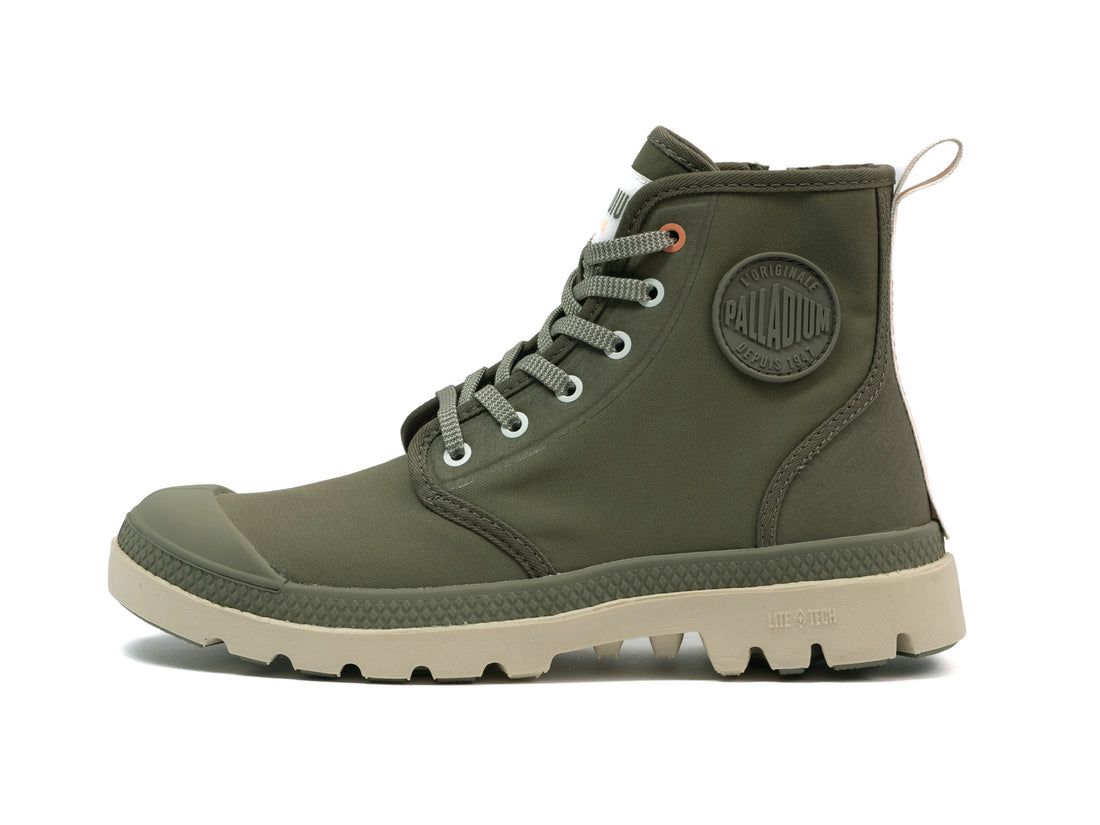 Dark Green Men Palladium Pampa Lite+ Hi Paris Boots | US-LH0914638