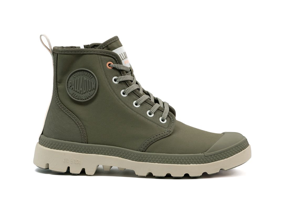 Dark Green Men Palladium Pampa Lite+ Hi Paris Boots | US-LH0914638