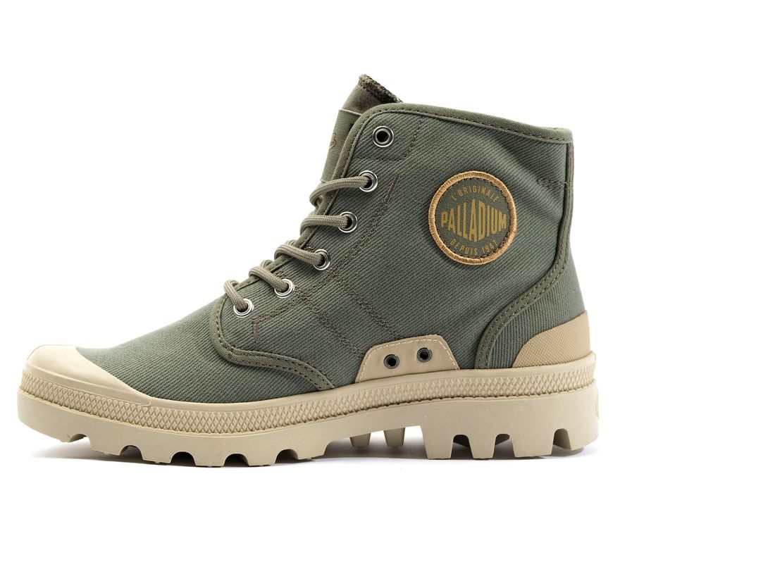 Dark Green Women Palladium Pallabrousse Workwear Boots | US-YN4071386