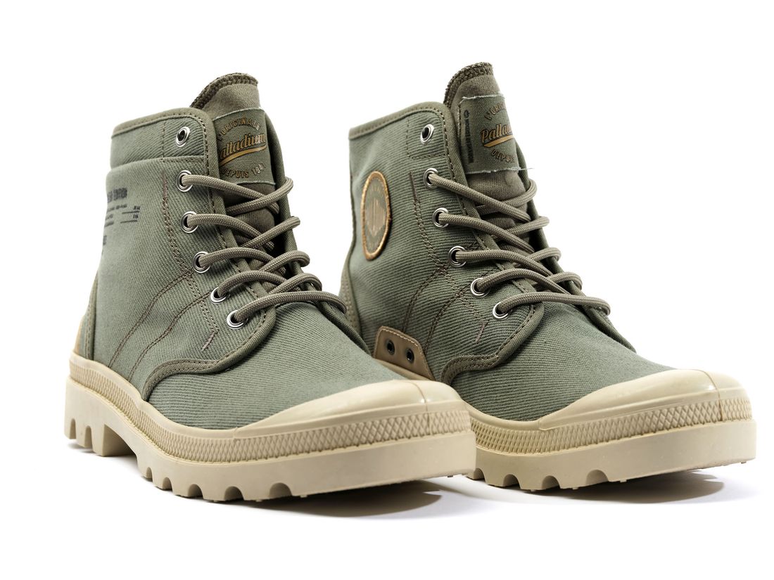 Dark Green Women Palladium Pallabrousse Workwear Boots | US-YN4071386