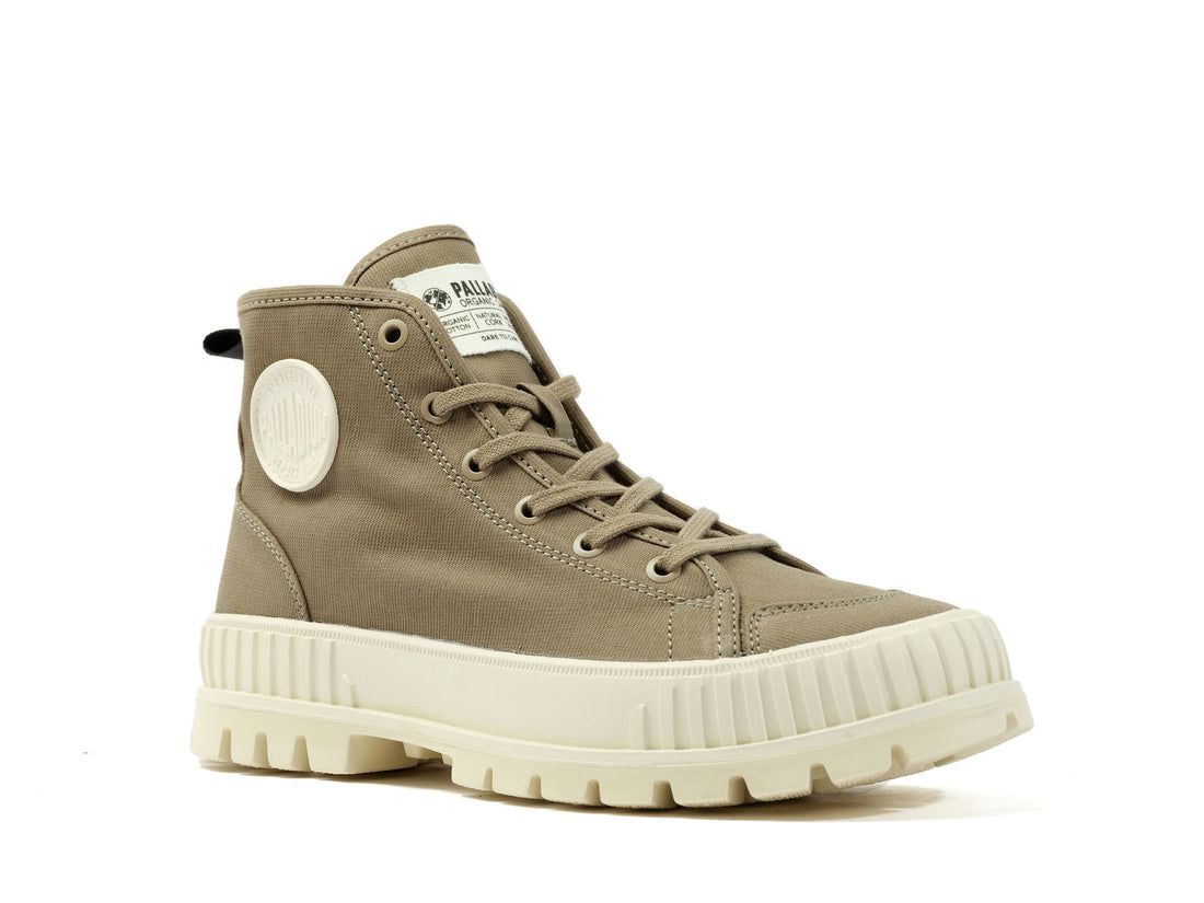 Dark Green Women Palladium Pallashock Organic 2 Sneakers | US-JR2436810