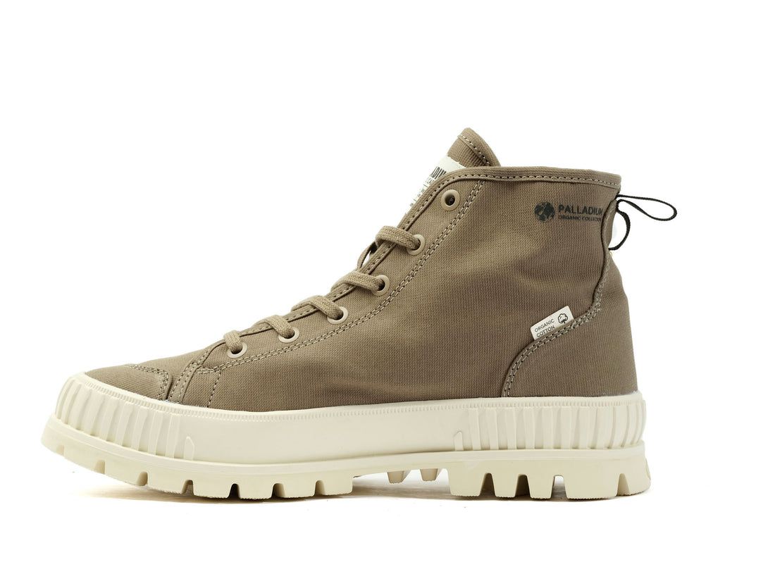 Dark Green Women Palladium Pallashock Organic 2 Sneakers | US-JR2436810