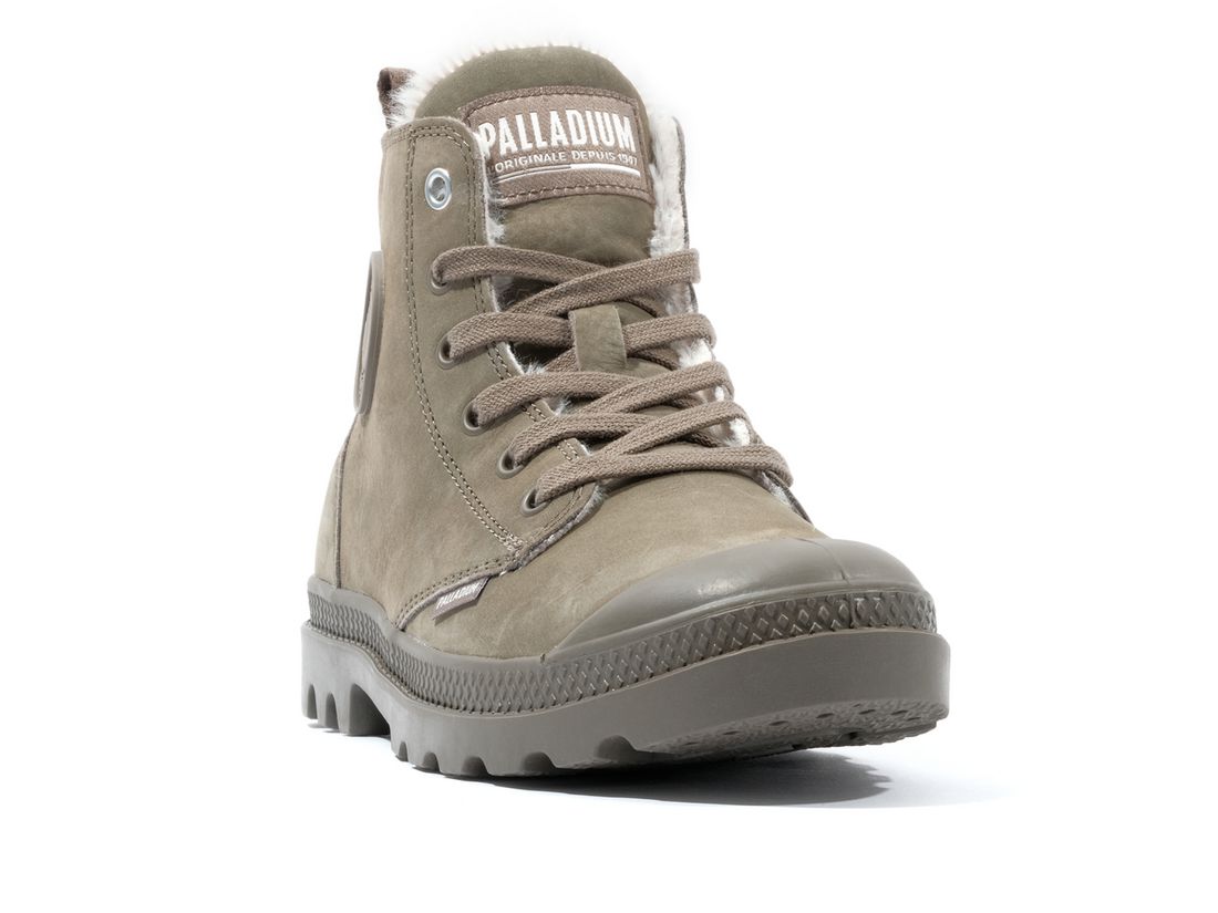 Dark Green Women Palladium Pampa Hi Zip Wl Winter Boots | US-ES9420356