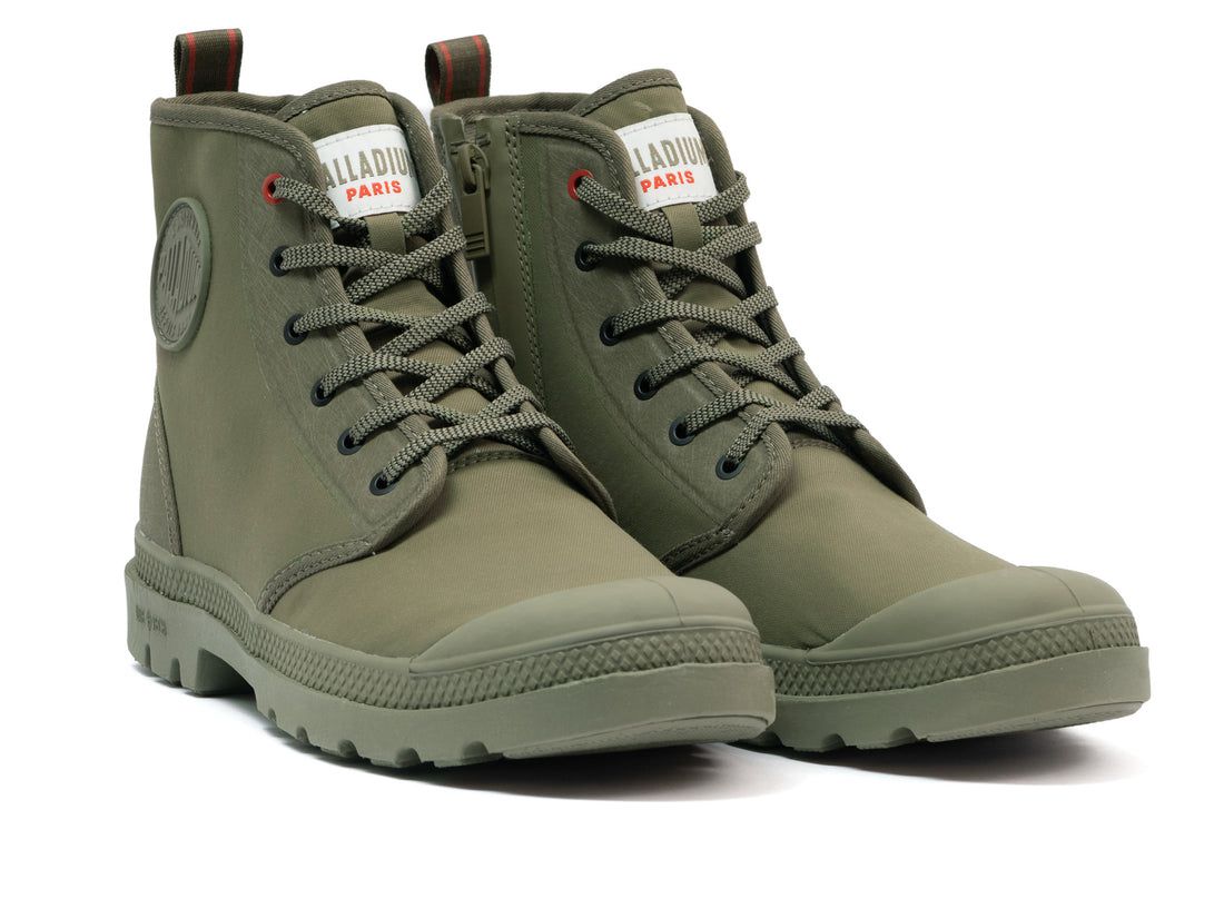 Dark Green Women Palladium Pampa Lite+ Hi Paris Boots | US-EJ8572046