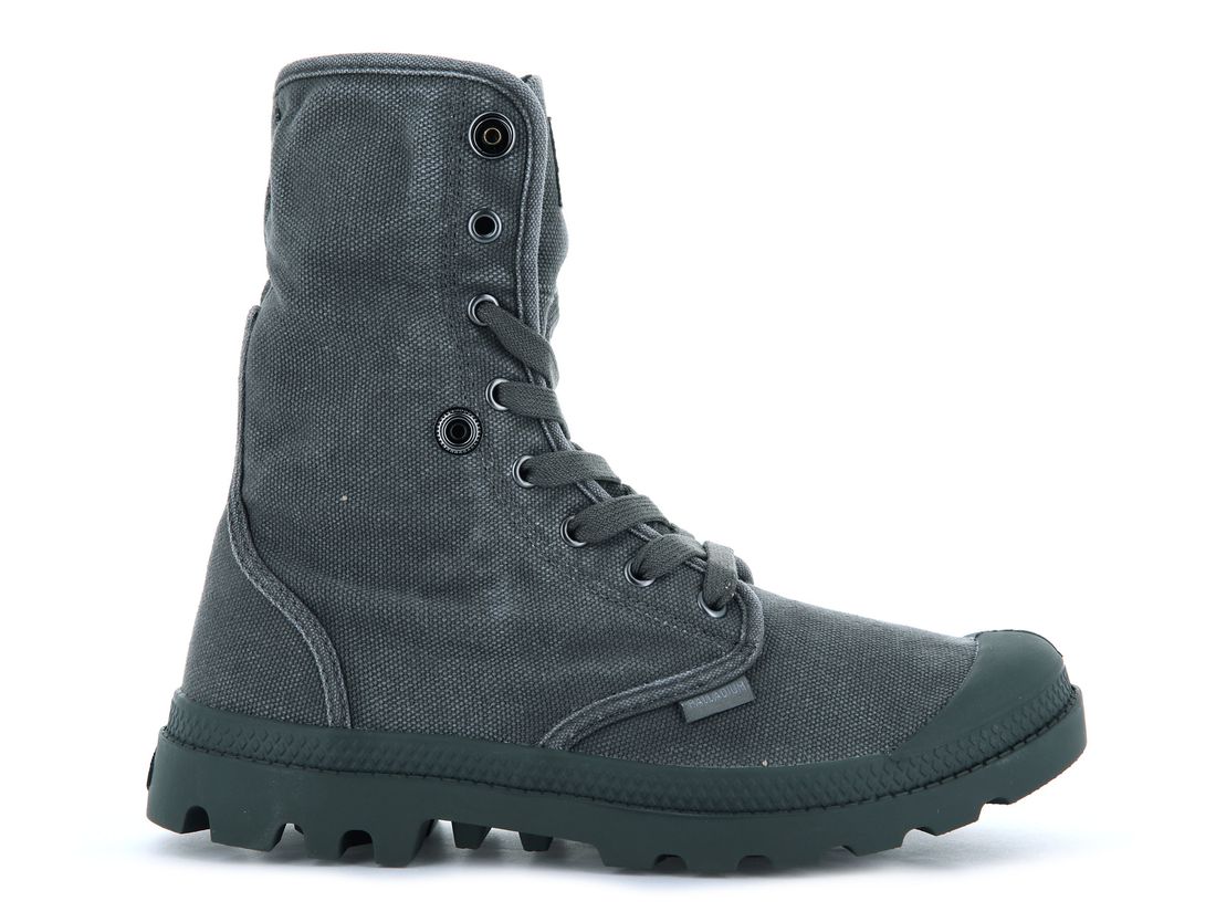 Dark Grey / Black Men Palladium Baggy Boots | US-GJ7925361