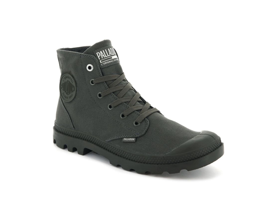 Dark Olive Men Palladium Mono Chrome Boots | US-DG4197538