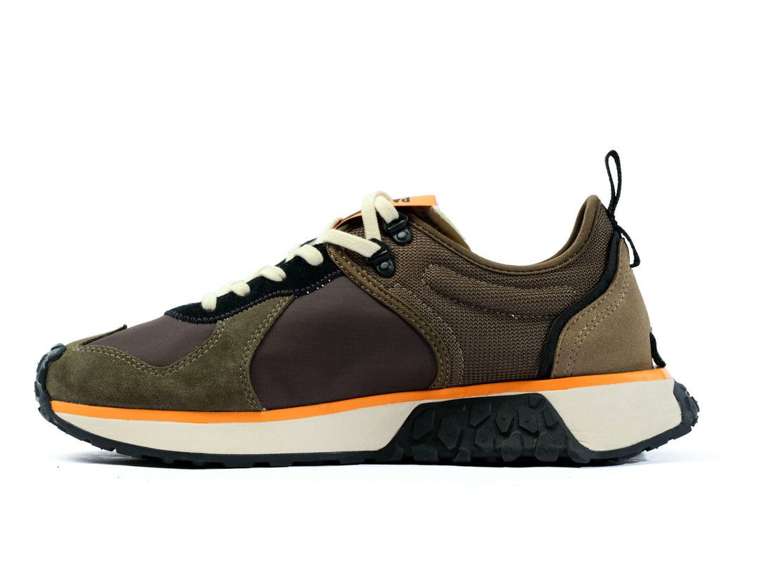 Dark Olive Men Palladium Troop Runner Sneakers | US-HX3156708