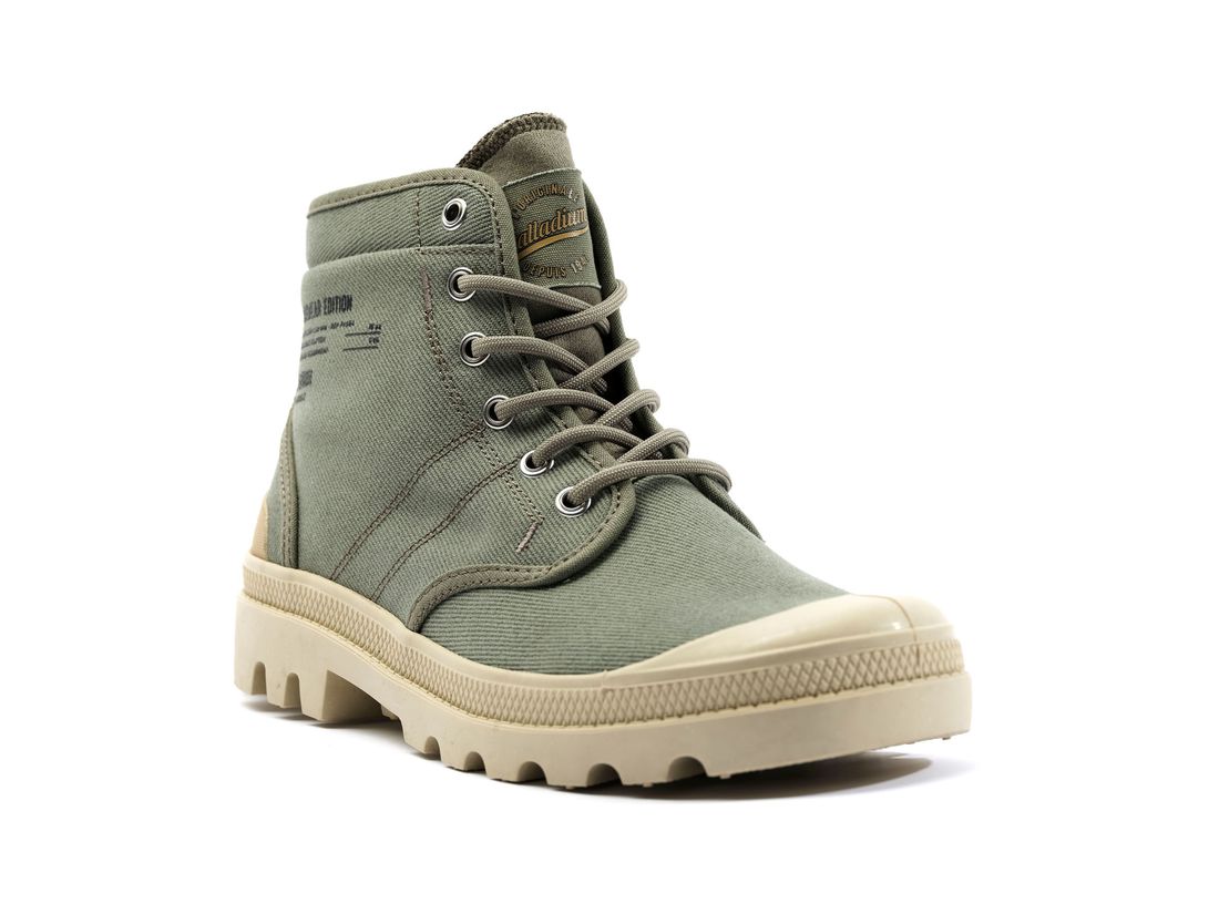 Green Kids' Palladium Pallabrousse Workwear Boots | US-GD5782146