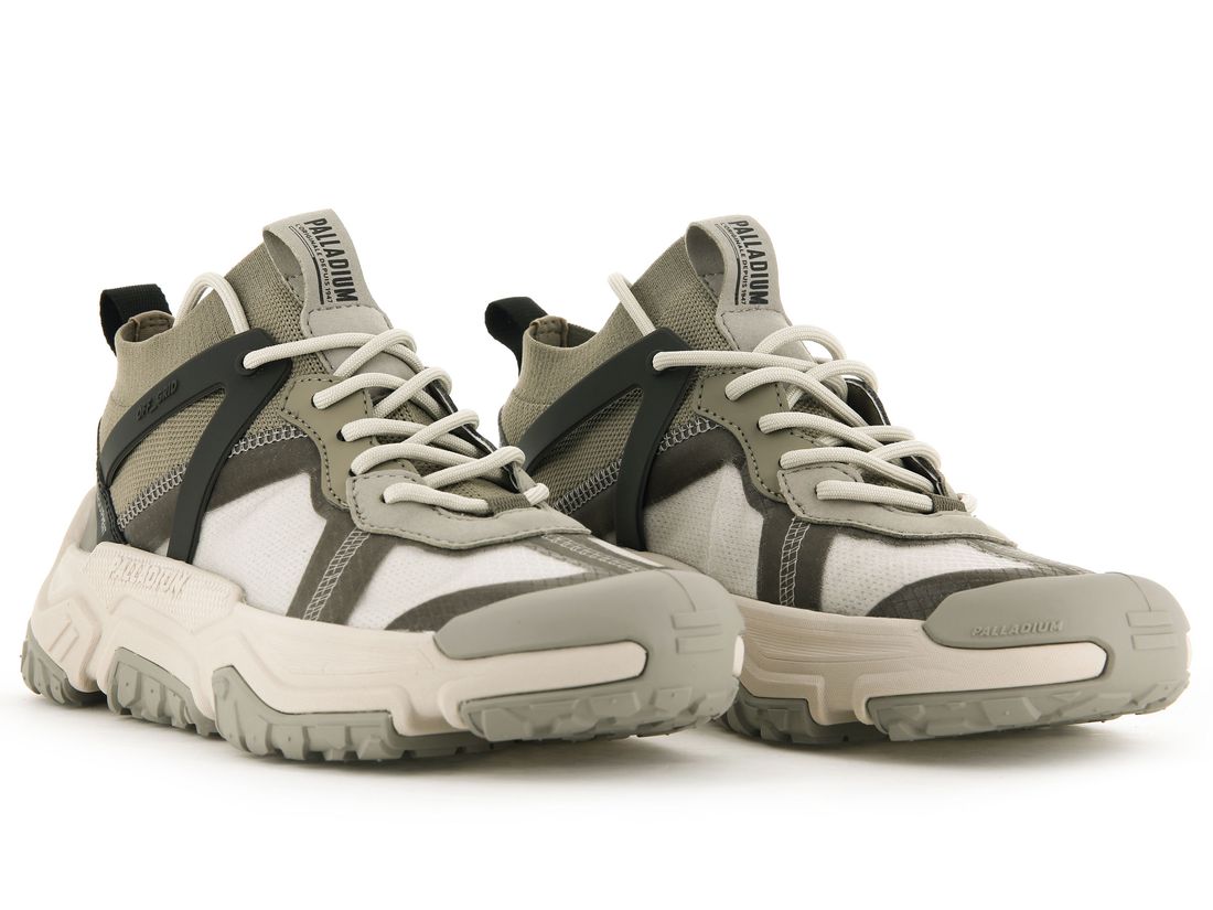 Green / White Men Palladium Off grid Lo Adventure Sneakers | US-LM8213940