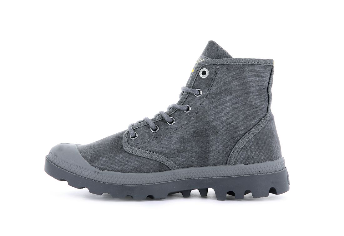 Grey Blue Men Palladium Pampa Hi Wax Boots | US-LU9402817