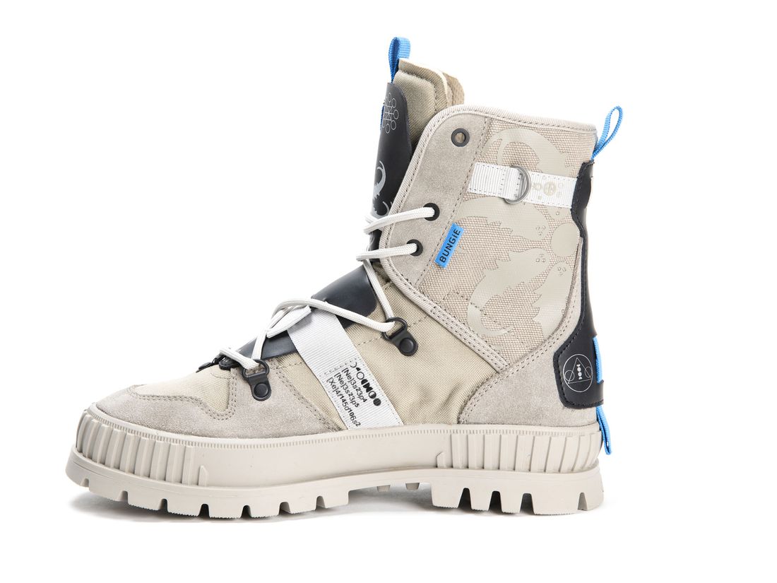 Grey Kids' Palladium Pallashock X Destiny Boots | US-PQ9562081