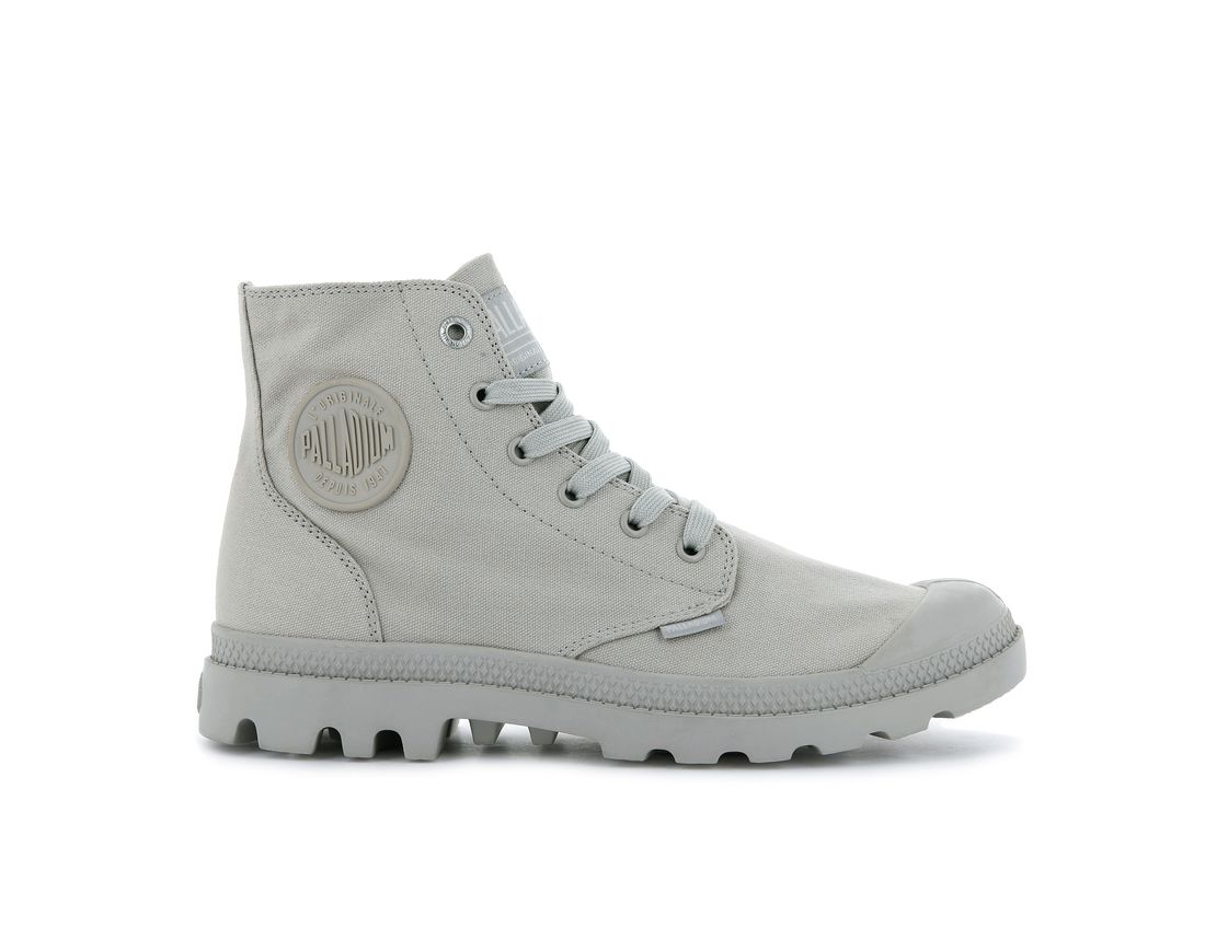 Grey Men Palladium Mono Chrome Boots | US-KP7285346