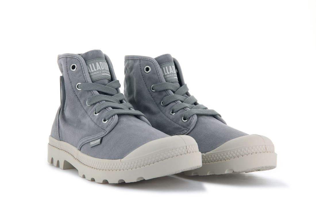 Grey Women Palladium Pampa Hi Boots | US-AC8321690