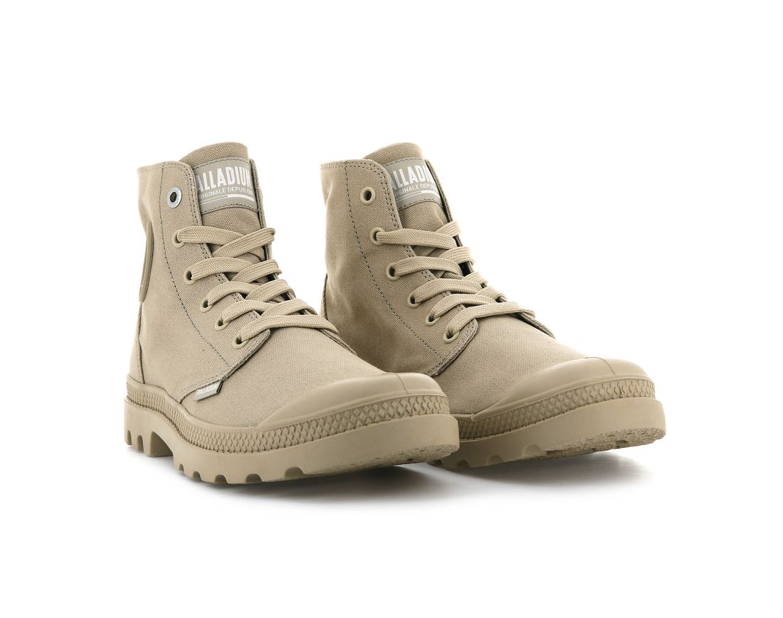 Khaki Men Palladium Mono Chrome Boots | US-YO5096817