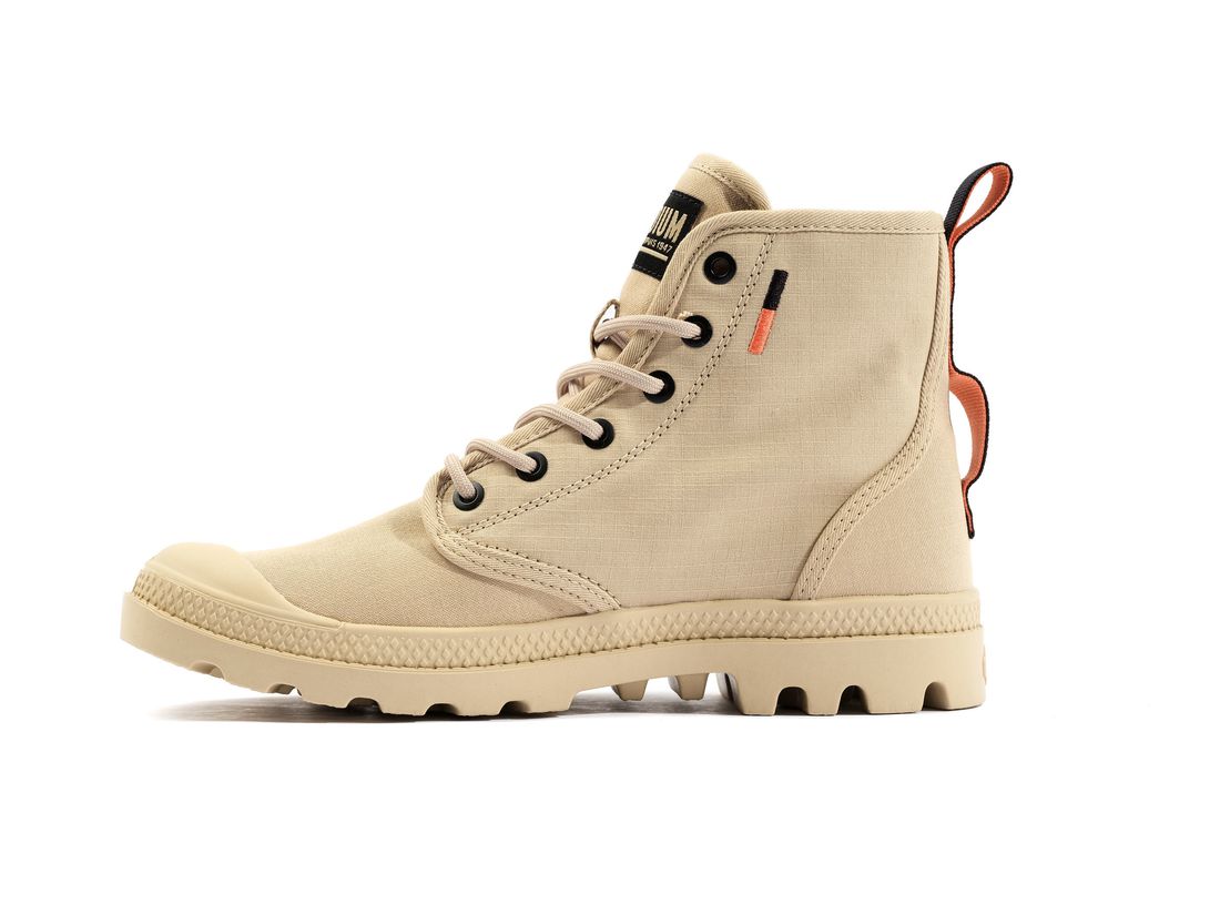 Khaki Men Palladium Pampa Hi Supply Rs Boots | US-QF5942031