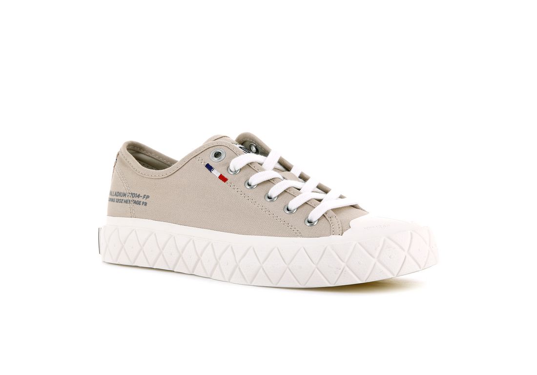 Khaki Women Palladium Palla Ace Canvas Sneakers | US-SD0672458