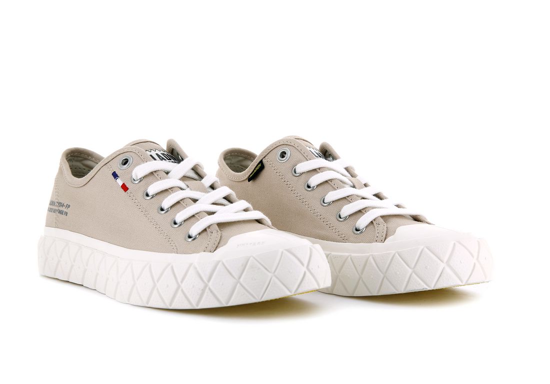 Khaki Women Palladium Palla Ace Canvas Sneakers | US-SD0672458