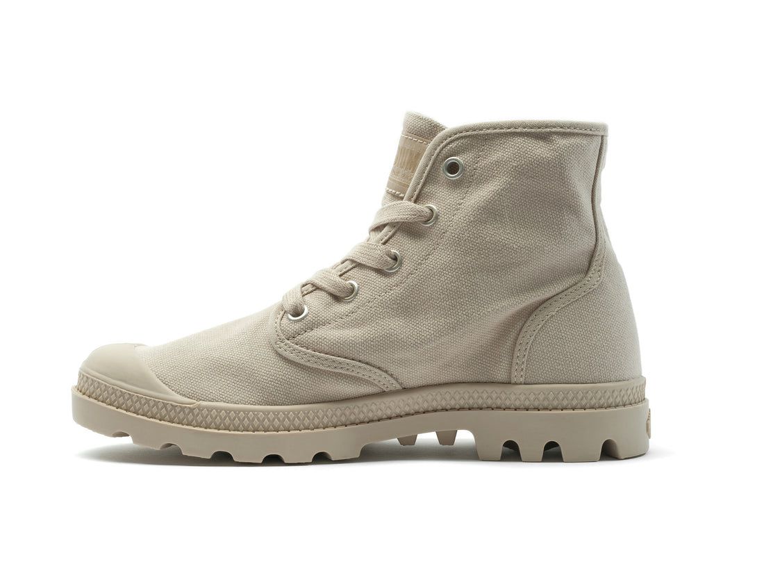 Khaki Women Palladium Pampa Hi Boots | US-QP6372089