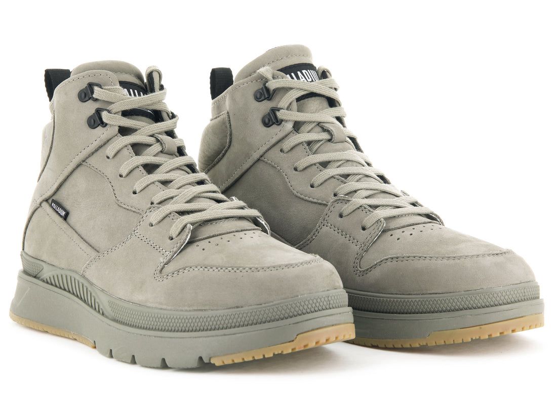 Light Khaki Men Palladium Pallasider Hi Nubuck Winter Boots | US-MC7582043