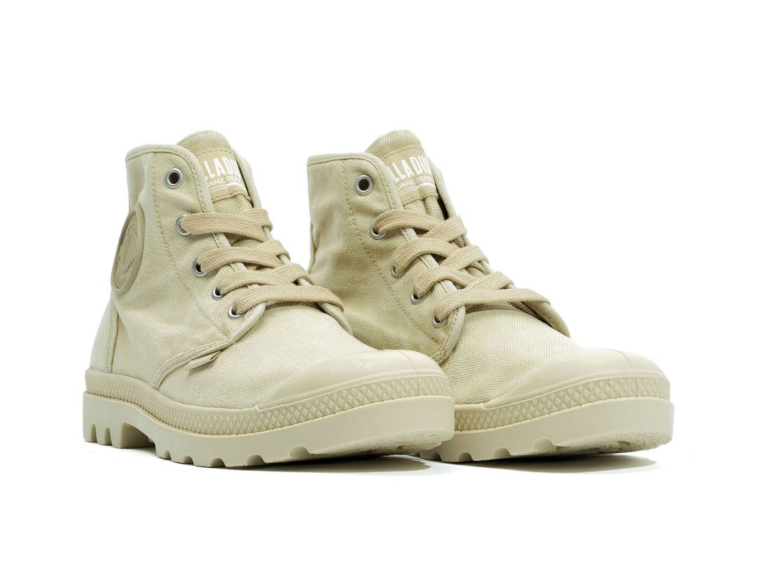 Light Khaki Women Palladium Pampa Hi Boots | US-DJ6134975